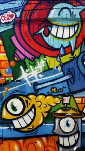 Граффити Обои на телефон красочная стена с граффити