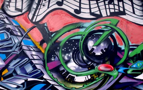 Граффити Обои на телефон крупный план красочного вентилятора
