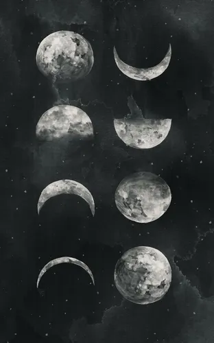 Луна Обои на телефон группа планет разной формы и размера