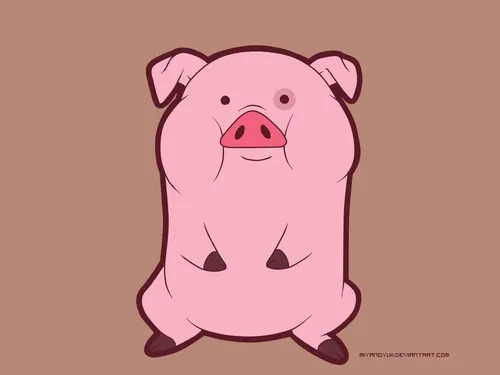Мейбл И Пухля Обои на телефон розовая свинья с мордой