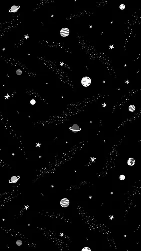 Космос Обои на телефон черный фон с белыми точками и звездами