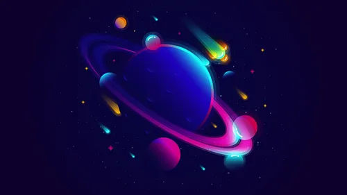 Космос Обои на телефон красный и синий круглый предмет с разноцветными огнями