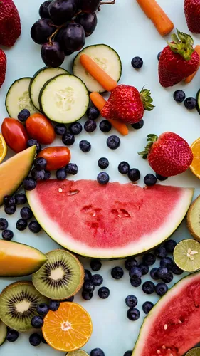 Еда Обои на телефон тарелка с фруктами