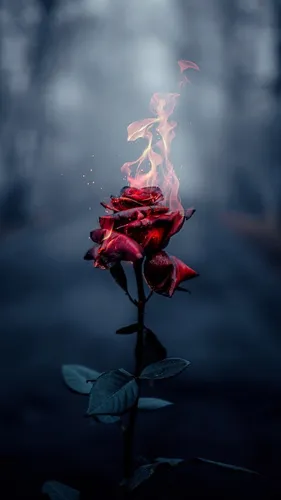 Роза На Черном Фоне Обои на телефон крупный план цветка
