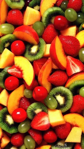 Фрукты Обои на телефон куча разноцветных фруктов