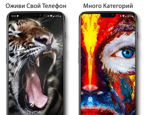 4Д Обои на телефон кошка с открытым ртом и высунутым языком