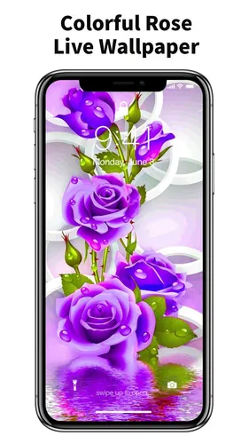 4Д Обои на телефон мобильный телефон с изображением цветов на экране
