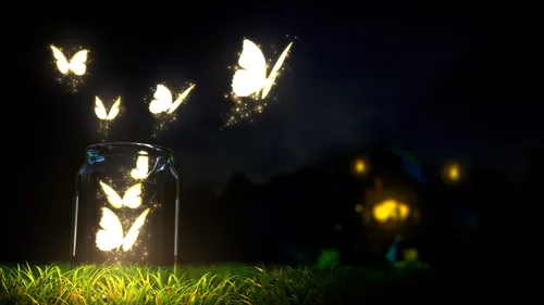 Бабочки На Черном Фоне Обои на телефон стеклянная банка с зажженными свечами в траве