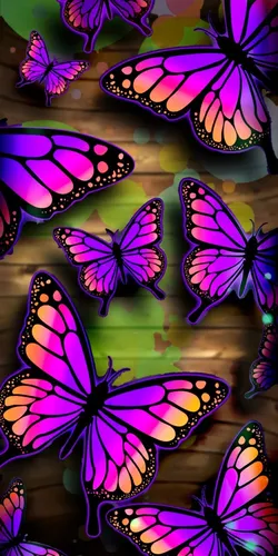 Бабочки На Черном Фоне Обои на телефон эстетика