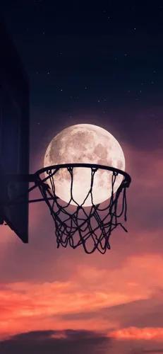 Баскетбол Обои на телефон баскетбольное кольцо ночью